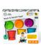 Jucării tactile pentru baie Baby Einstein - Căni empilabile Stack & Squish - 4t