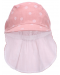 Pălărie cu gât din material textil și protecție UV 50+ Sterntaler - La puncte, 51 cm,18-24 luni, roz - 2t