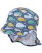 Pălărie cu gât din material textil și protecție UV 50+ Sterntaler - Cu balene, 51 cm, 18-24 luni - 2t