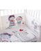Set 2 piese lenjerie de pat pentru patut bebe Kikka Boo Love Rome - EU style, 60 x 120 cm - 2t