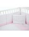 Set 5 piese lenjerie de pat pentru patut bebe Kikka Boo Flowers - Tricot, 60 x 120 cm, roz - 2t