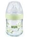 Biberon din sticlă NUK Nature Sense - Controlul temperaturii, mai moale, 120 ml, verde - 1t