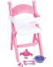 Scaun inalt pentru papusi Ocie - Baby Seat, roz - 1t