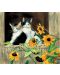 Puzzle SunsOut de 550 piese - Susan Bourdet, Kittens and Sunflowers - 1t