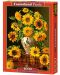 Puzzle Castorland de 1000 piese - Floarea soarelui in vaza cu fazani - 1t