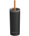 Asobu Super Sippy Thermal Cup cu pai de silicon - negru, 600 ml - 1t