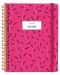 Caiet Victoria's Journals - Roz, cu spirală, copertă rigidă, 96 de foi, format A5 - 1t