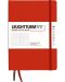 Caiet Leuchtturm1917 Natural Colors - A5, roșu, pagini cu puncte, copertă rigidă - 1t