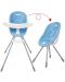 Scaun de masa transformator Phil & Teds - Poppy, albastru deschis - 5t