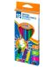 Creioane colorate cu radiera S. Cool - 12 culori - 1t
