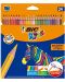 Creioane colorate BIC Kids - Evolution Stripes, 24 culori - 1t