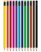 Creioane colorate cu radiera S. Cool - 12 culori - 2t