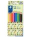 Creioane colorate Staedtler Noris Jumbo - 12 culori - 1t