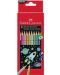 Creioane bicolore Faber-Castell - 10 culori metalice - 1t