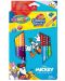 Colorino Disney Mickey and Friends Creioane colorate triunghiulare 12 bucati/24 culori (cu ascutitoare) - 1t
