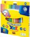 Creioane colorate Astra XXL - 24 bucati + ascutitoare - 1t