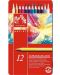 Creioane acuarelă Caran d'Ache Supracolor - 12 culori, cutie metalică - 1t