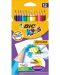 Creioane colorate BIC Kids - acuarele, 12 culori	 - 1t