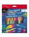 Creioane colorate Kidea - 24 buc, 48 culori, cu doua varfuri - 1t
