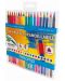 Creioane bicolore Mitama - Erasable, 18 culori, cu cauciuc - 1t