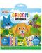 Kit creativ origami Grafix -Animale, cu autocolante, 18 de coli - 1t