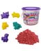 Set de creatie nisip kinetic PlayToys - Unicorni, roz, 500 g - 1t
