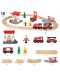 Set Brio World - Tren de pompieri cu sine si accesorii, 18 piese - 4t