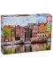 Puzzle  Educa de 1000 piese - Casele strambe din Amsterdam - 1t