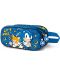 Karactermania Sonic Schoolbag - Let's Roll 3D, cu 2 fermoare - 1t