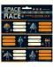 Etichete caiet Ars Una Space Race -18 bucăți, albastru - 1t