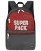 Rucsac școlar S. Cool Super Pack - roșu și negru, cu 1 compartiment - 1t