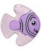 Mângâietoare liniștitoare cu efect răcoritor Vital Baby - Pește, 2 bucăți, mov și roz - 2t