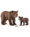 Set figurine Schleich Wild Life - Mama ursoaica grizzlies cu un ursulet - 1t