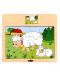 Puzzle Woody - Animale domestice - Oaie și Miel - 1t
