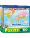 Puzzle Eurographics de 100 piese - Harta lumii - 1t