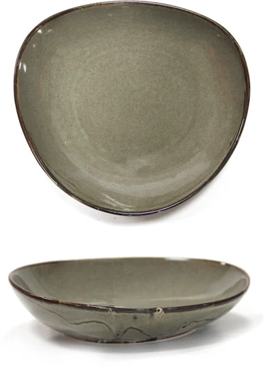 Farfurie adâncă Horecano - 23 cm, gri antic