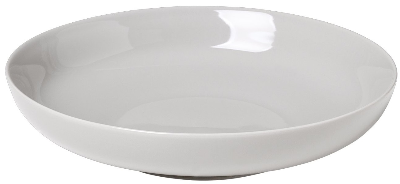 Farfurie adânca de porțelan Blomus - Ro, 22 cm, 720 ml, gri deschis