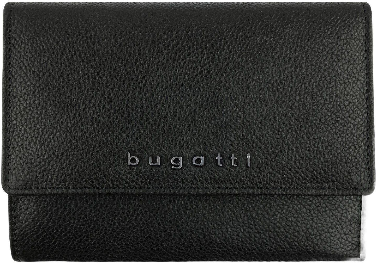 Portofel din piele pentru femei Bugatti Bella - Flip, RFID protecţie, negru