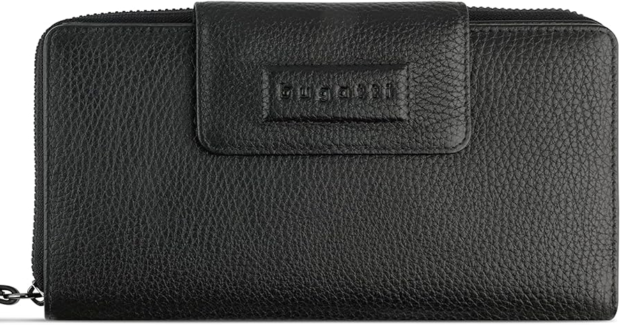 Portofel din piele pentru femei Bugatti Elsa - XL, protecție RFID, negru