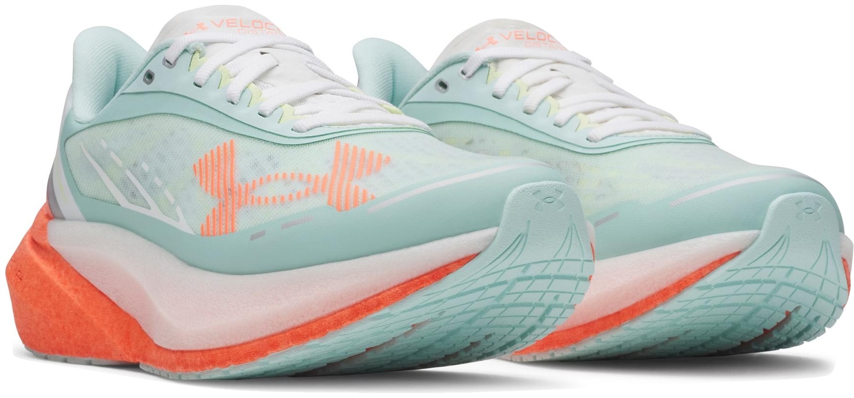 Încălțăminte pentru femei Under Armour - Velociti Distance, mărimea 39, verde/portocaliu