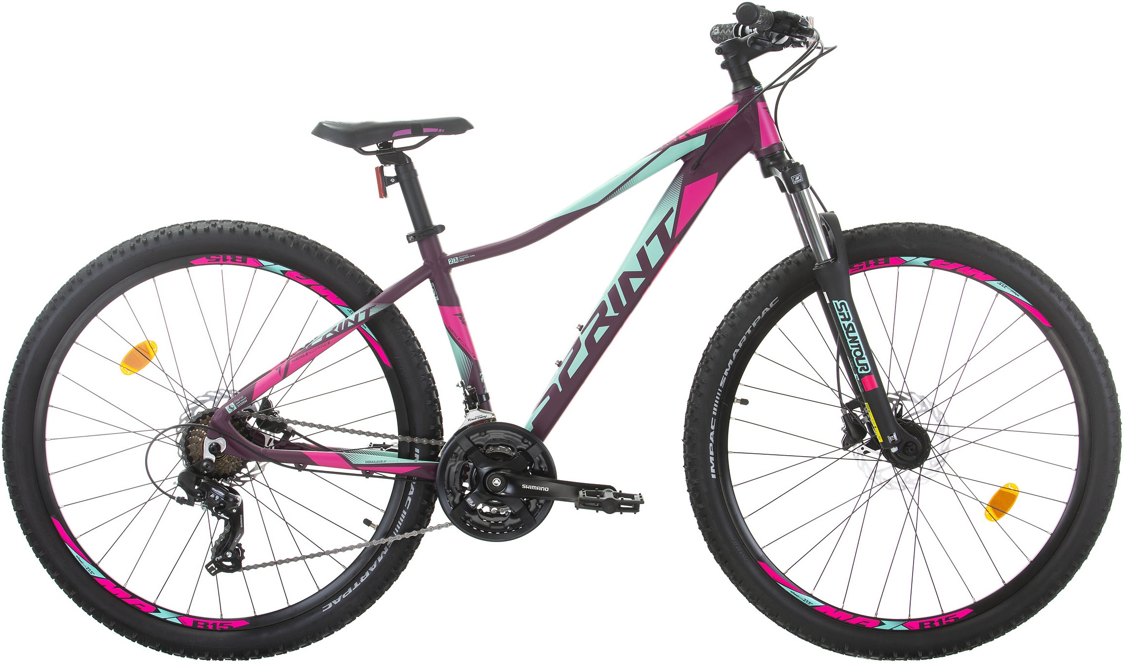 Bicicletă montană pentru femei cu viteze SPRINT - Maverick Lady, 27.5", 480 mm, mov