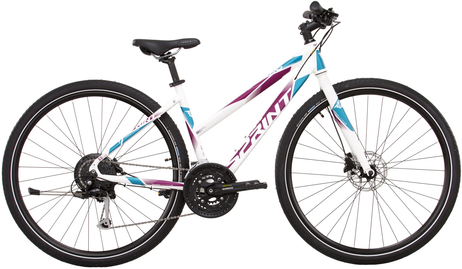 Bicicletă trekking pentru femei SPRINT - Sintero Lady Rigid, 28", 480 mm, alb