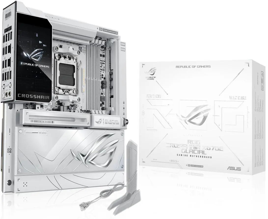 Placă de bază ASUS - ROG Crosshair X870E Glacial, AMD, AM5, Wi-Fi