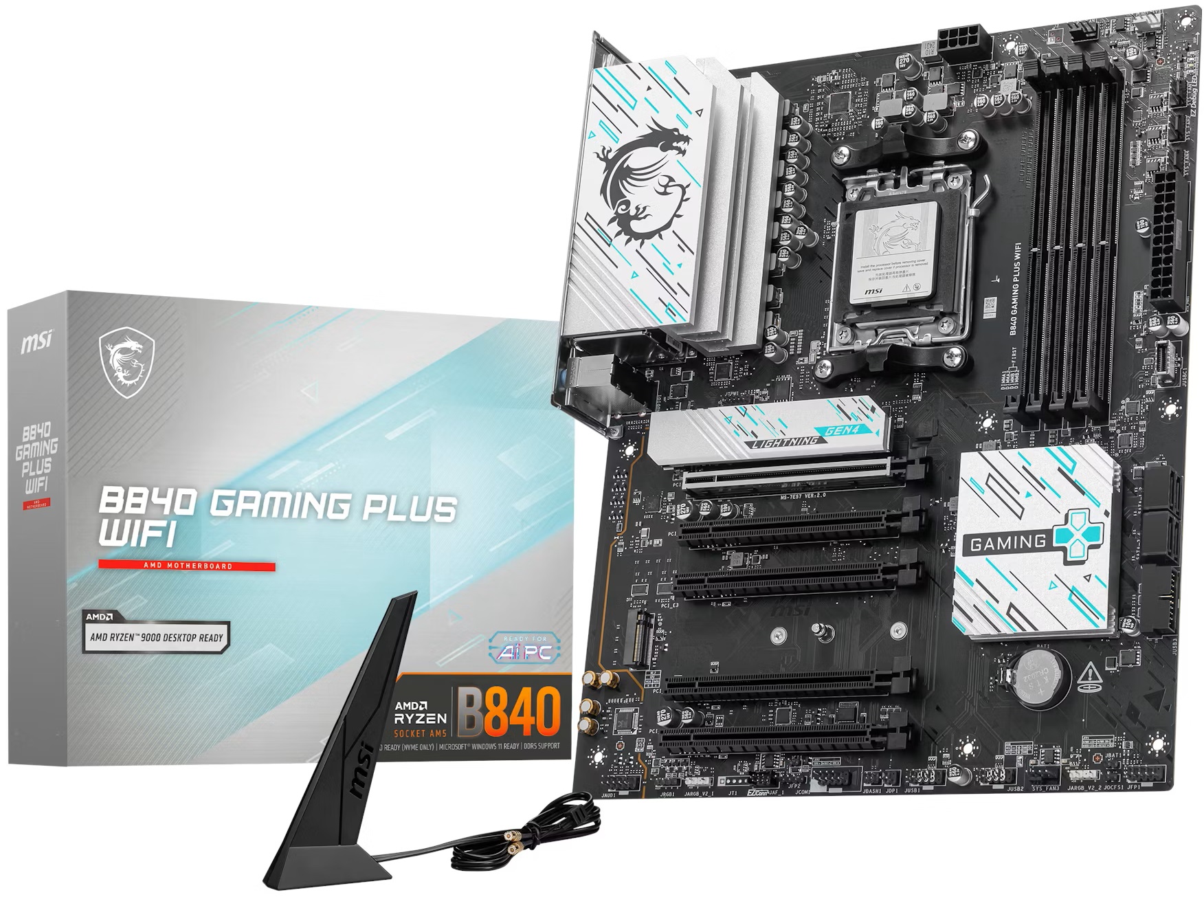 Placă de bază MSI - B840 Gaming Plus Wi-Fi7, AM5