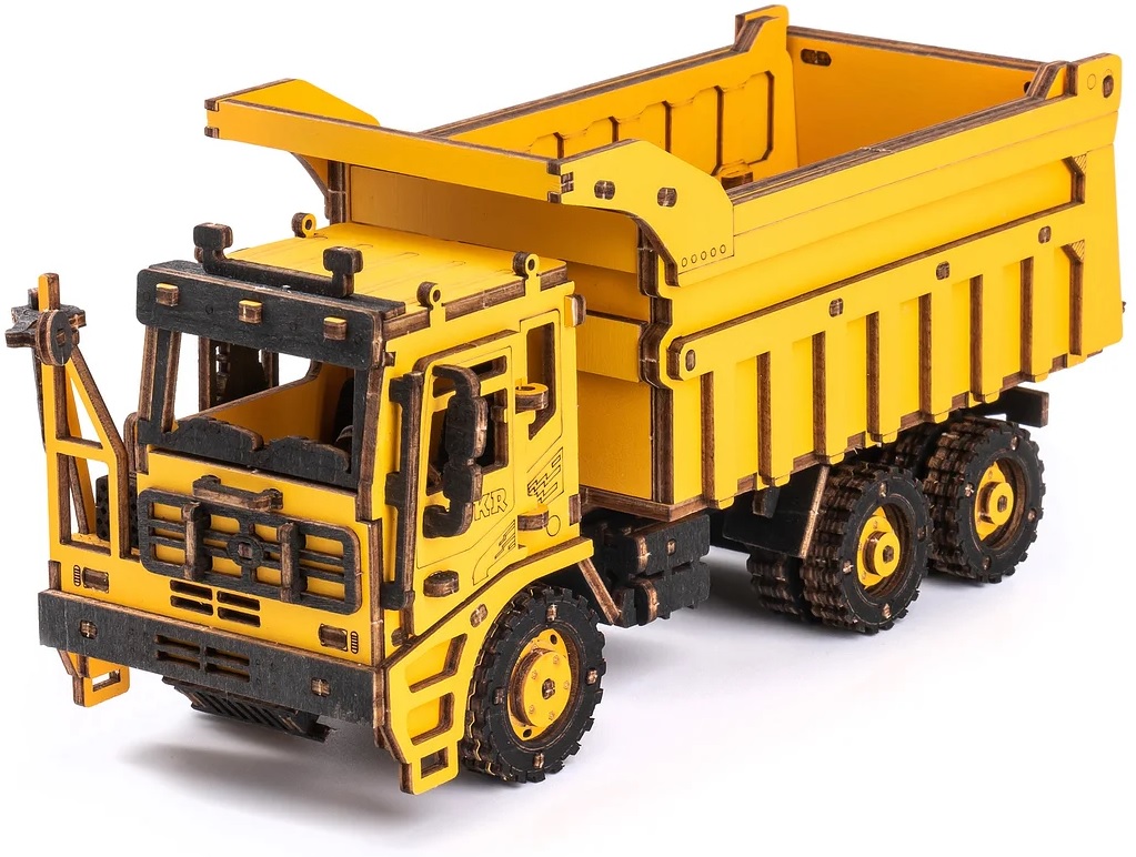 Puzzle 3D din lemn Robo Time din 225 de piese - Camion prelate