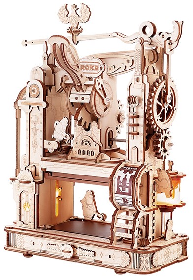 Puzzle 3D din lemn Robo Time din 303 piese - Classic Printing Press