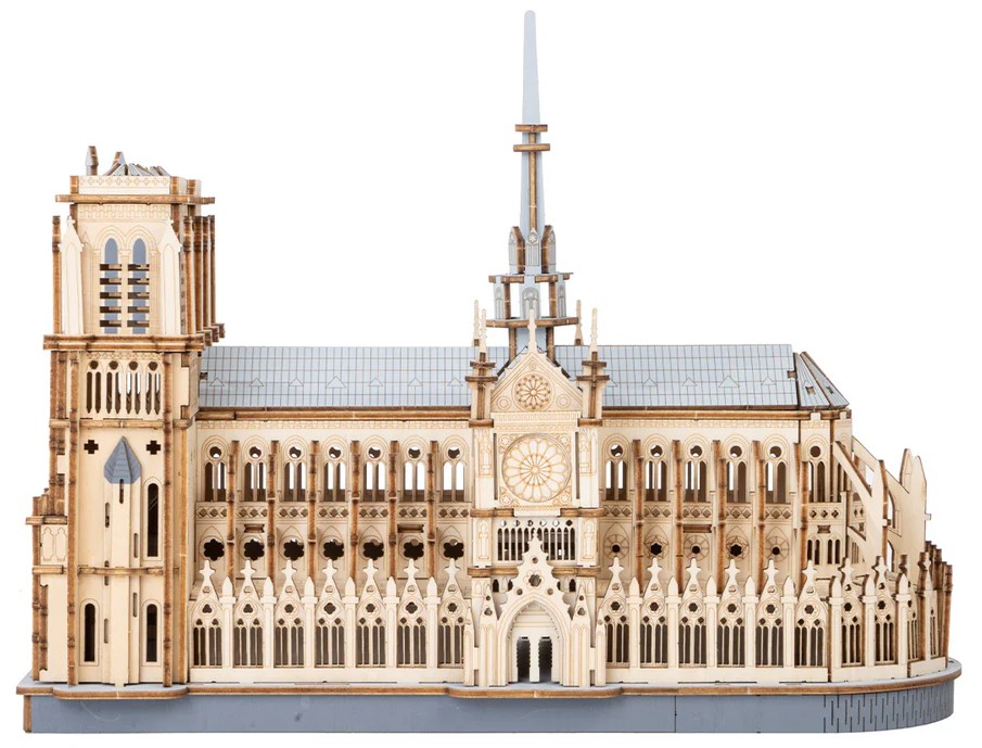 Puzzle 3D din lemn Robo Time din 330 de piese - Catedrala din Paris
