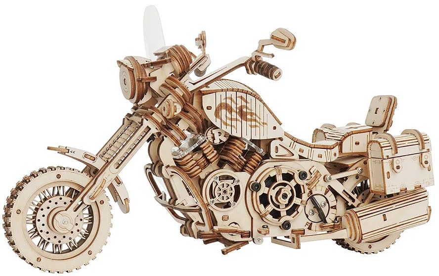 Puzzle 3D din lemn Robo Time din 420 de piese - Motor Cruiser