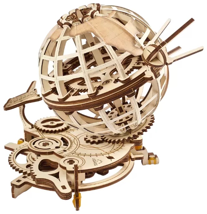 Puzzle 3D din lemn Ugears din 184 piese - Glob