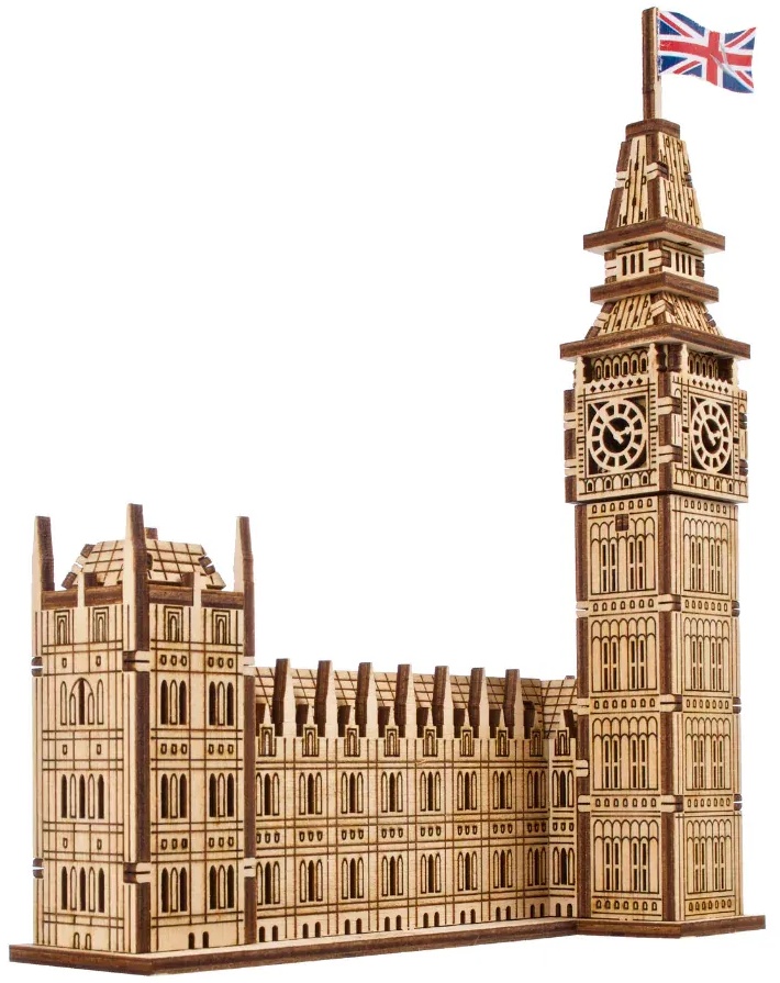Puzzle 3D din lemn Ugears din 63 piese - Big Ben, Londra
